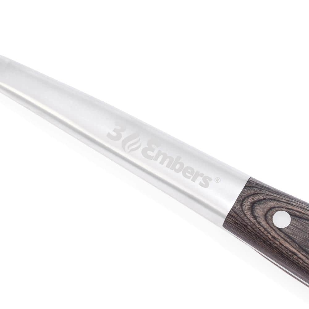 Silver Stainless Steel Spatula with Pakkawood Handle