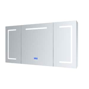 Lesina 60 in. W. x 32 in. H. Recessed or Surface-Mount LED Medicine Cabinet with Defogger