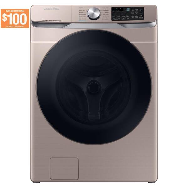 Samsung 4.5 cu. ft. Stackable Front Load Washer in Champagne with Spin
