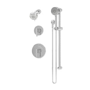 Dia HydroMersion Shower Trim Kit with Hand Spray and 2-Handles Multi Spray (Valve Not Included)