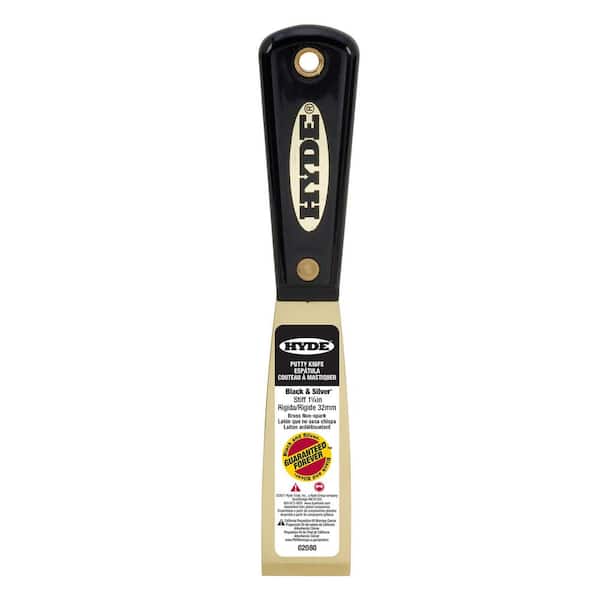 Hyde 1-1/4 in. Brass Stiff Chisel Putty Knife Non-Spark 18545 - The Home  Depot