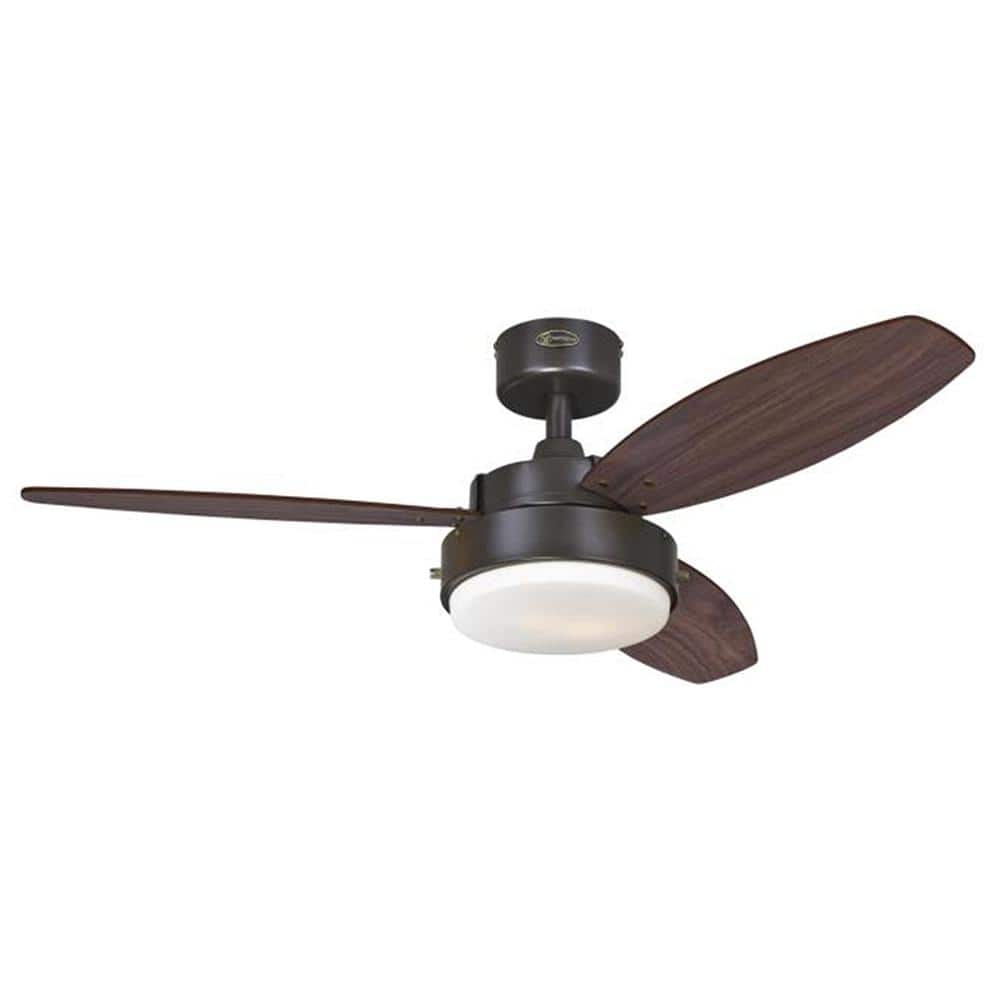 42" Oil Rubbed Bronze Ceiling Fan with Light Brown Blades