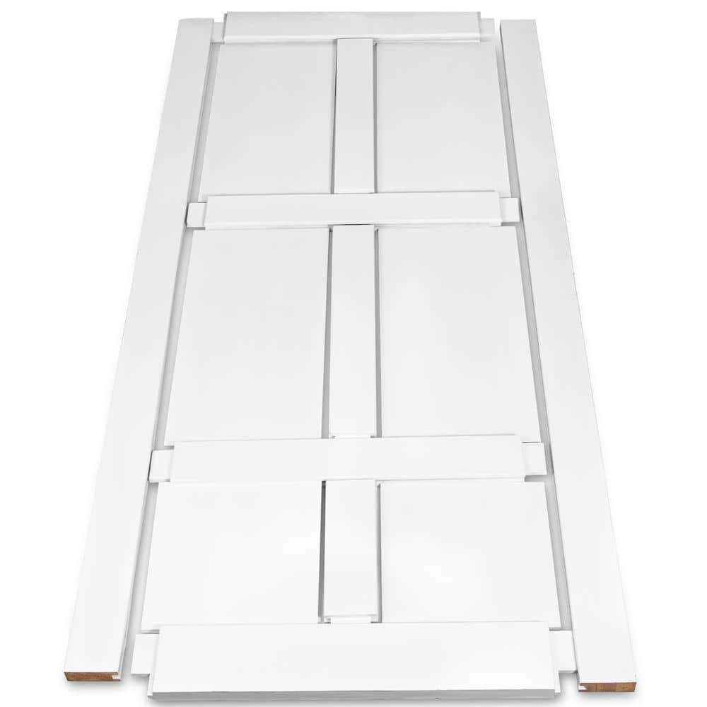 SEEUTEK 30 in. x 80 in. White Six Paneled Wood Primed Standard Barn