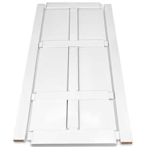 30 in. x 80 in. White Six Paneled Wood Primed Standard Barn Door Slab, Interior Solid Wood Single Door Slab, Pre-Drilled