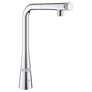 Zedra Smartcontrol Single-Handle Pull-Out Sprayer Kitchen Faucet in StarLight Chrome