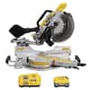 DEWALT 20V MAX XR Lithium-Ion 12 in. Cordless Double Bevel Miter Saw Kit with 8.0 Ah Battery and Charger DCS785WW1