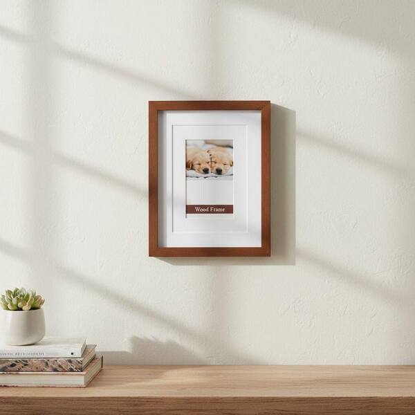 6 x 8 Solid Natural Walnut Wood Wall or Tabletop Display Picture