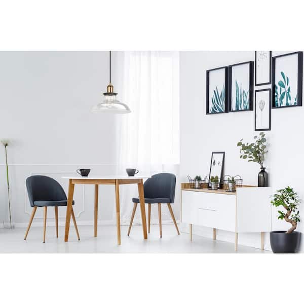 1-Light Black and Antique Brass Single Island Pendant Light