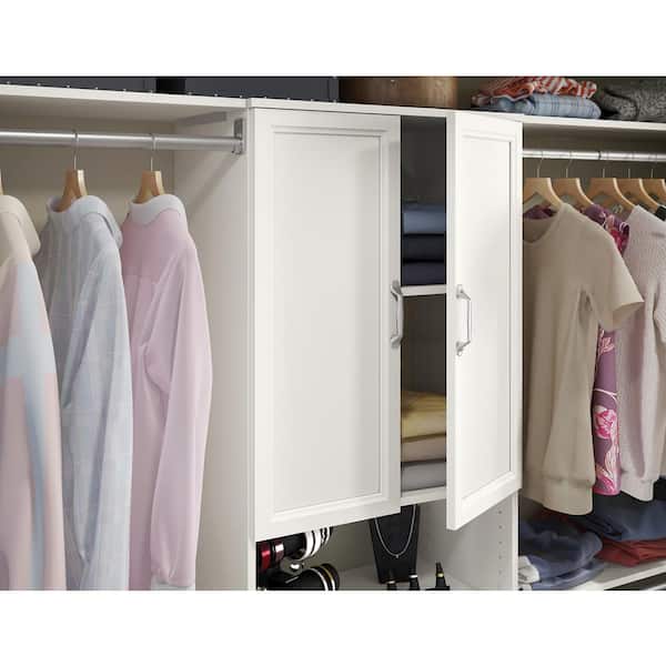 Style+ 25 in. W Traditional White Closet Door Kit