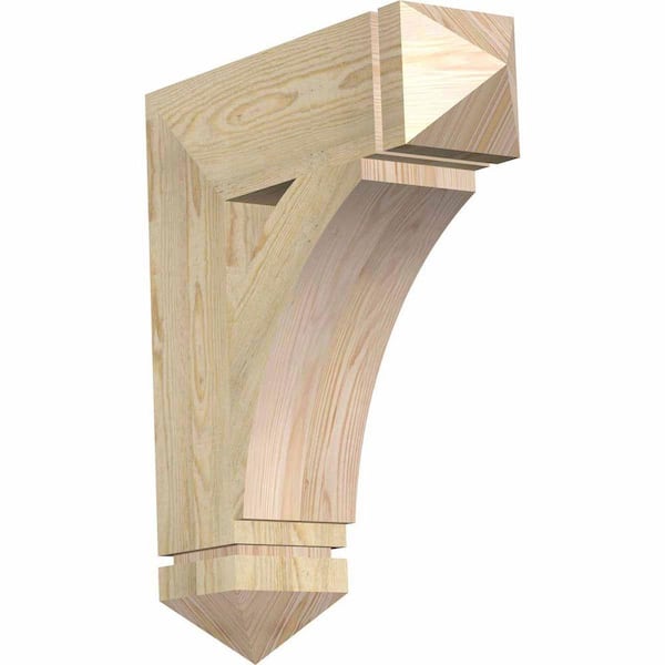 Ekena Millwork 6 in. x 26 in. x 22 in. Douglas Fir Thorton Arts and Crafts Rough Sawn Bracket