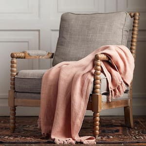 Blush- 100% Linen Throw