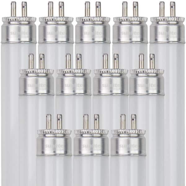 Sunlite 4-Watt 6 in. Linear T5 Mini Bi-Pin Base Fluorescent Tube Light Bulb, Black Light Bulb (10-Pack)