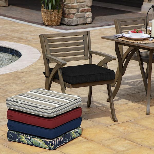 Arden Selections Plush Polyfill 20 x 20 in. Tan Leala Square Outdoor Seat Cushion