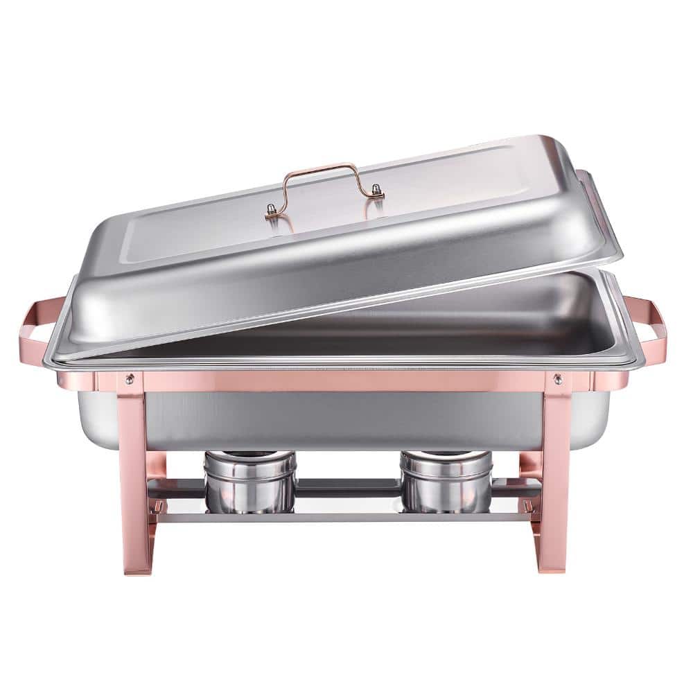 8 Qt 2 Pack Rectangle Chafing Dish Buffet Set Full Size Pan Stainless Steel price history on PriceWatchPro