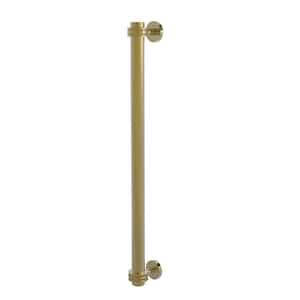 18 in. Center-to-Center Refrigerator Pull with Dotted Aents in Unlacquered Brass