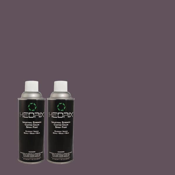 Hedrix 11 oz. Match of 640F-7 Academy Purple Low Lustre Custom Spray Paint (2-Pack)