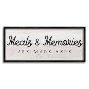 Meals & Memories Made Here Rustic Kitchen Sign by Daphne Polselli Framed Food Art Print 24 in. x 10 in.