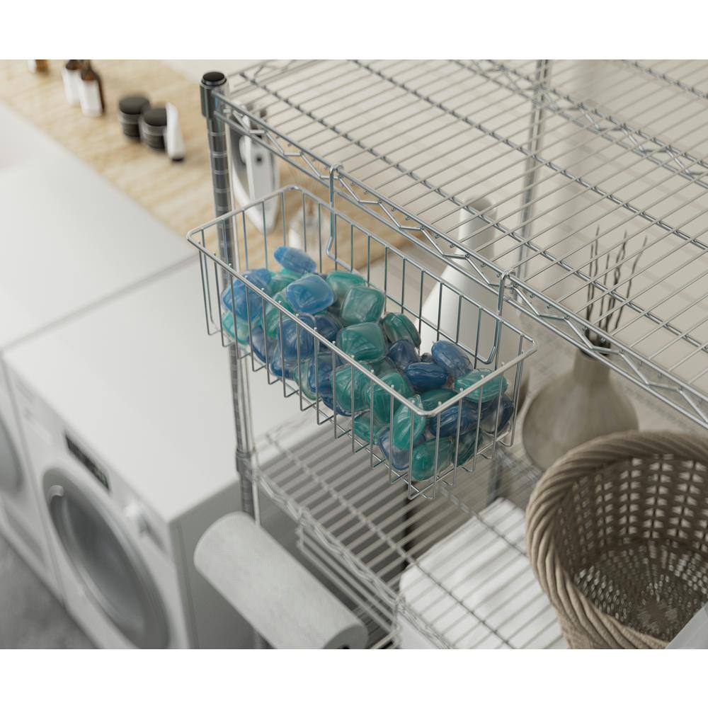Silver Steel 7-Piece Wire Rack Accessories Kit