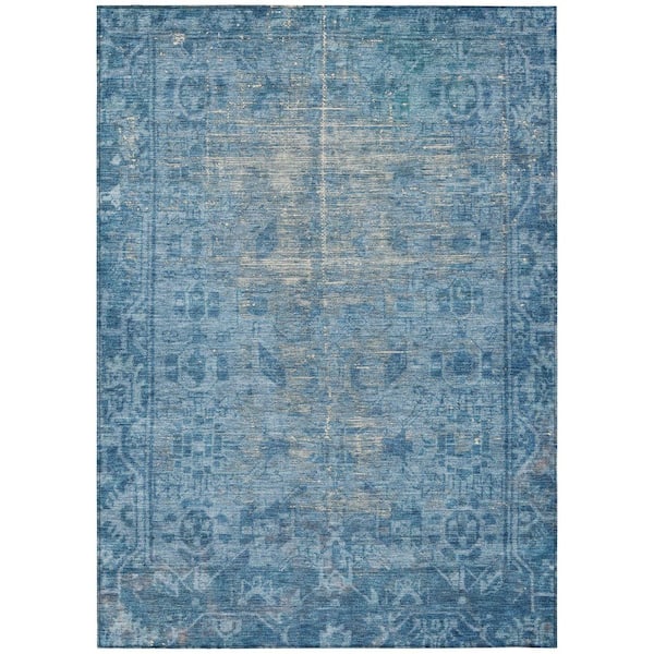 Addison Rugs Chantille Machine Washable Indoor/Outdoor Abstract ACN1228 Blue 10 ft. x 14 ft. Area Rug