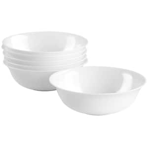 Farthington 14 fl.oz 6-Piece Tempered Opal Glass Cereal Bowl Set in White