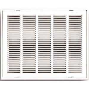 24 in. x 12 in. White Stamped Return Air Filter Grille with Removable Face