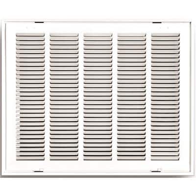 TruAire 24 in. x 12 in. White Stamped Return Air Filter Grille with Removable Face