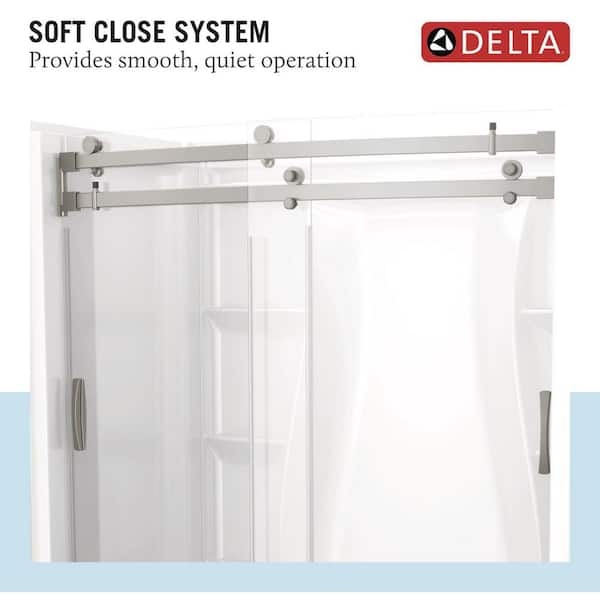 Classic 500 Curve 60 in. W x 61.75 in. H Sliding Tub Door in Stainless  Steel with Clear Glass