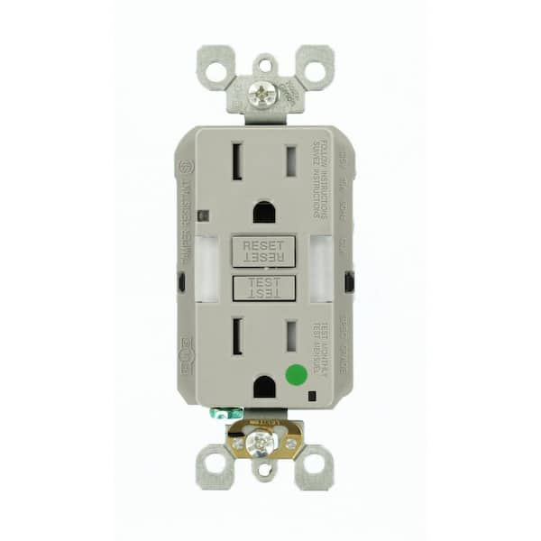 Leviton 15 Amp Smartlockpro Hospital Grade Heavy Duty Tamper Resistant Duplex Gfci Outlet With 8954