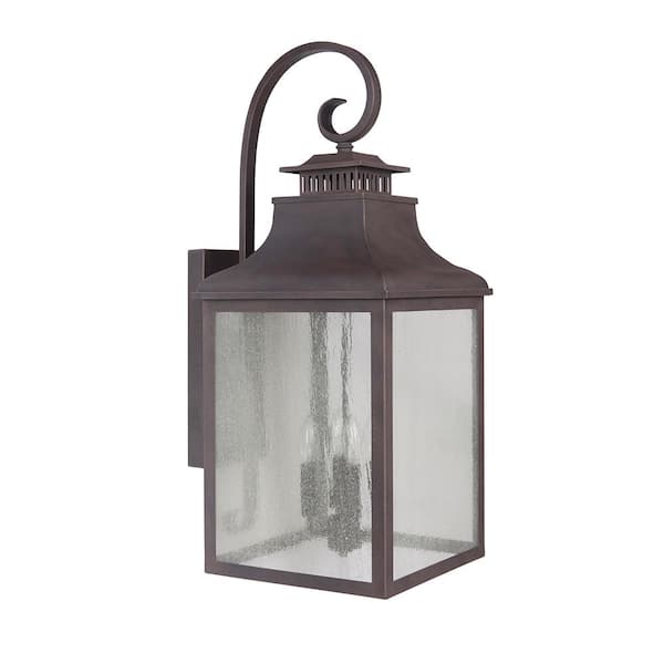 Camila Bronze Dust To Dawn Outdoor Hardwired Lantern Sconce PTEL2285RT ...