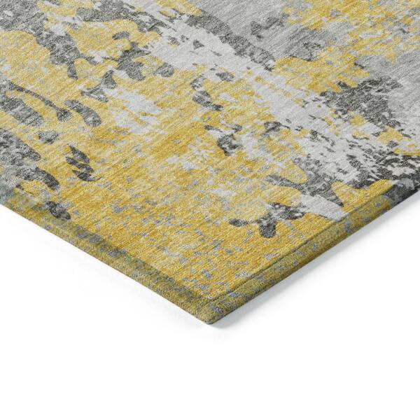 Chantille Machine Washable Indoor/Outdoor Abstract ACN1848 Yellow 5 ft. x 7 ft. 6 in. Accent Rug
