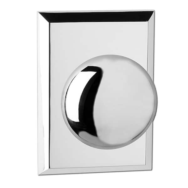 DELANEY HARDWARE Bravura Macon 906G-1 (Privacy Bed/Bath) Door Knob Polished Chrome w/ Rectangle Trim