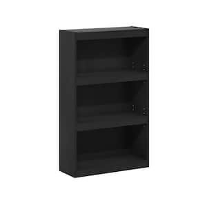JAYA Enhanced Home 24.5 in. Wide Blackwood 3 Shelf Standard Bookcase with Adjustable Shelves