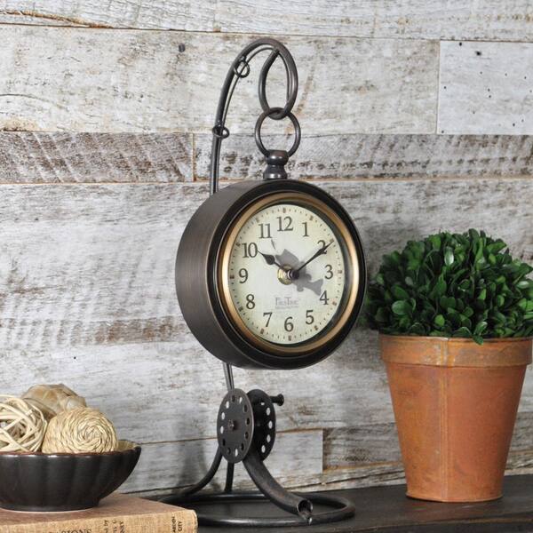 FirsTime 13 in. Fishing Rod Tabletop Clock
