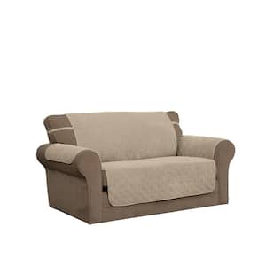 Ripple Plush Natural Polyester Secure Fit Sofa Slipcover