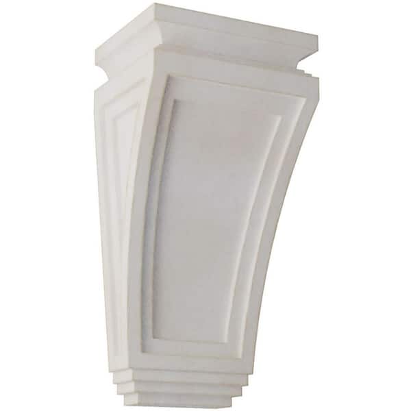 Ekena Millwork 6 in. x 12 in. x 4-3/4 in. Chalk Dust White Arts and Crafts Wood Vintage Decor Corbel