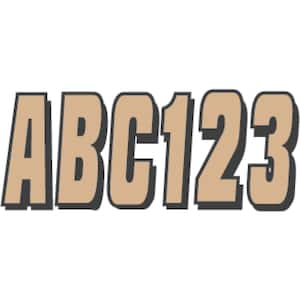 Series 320 Registration Kit 3 in. H. Solid Color Block Font in Brown/Black