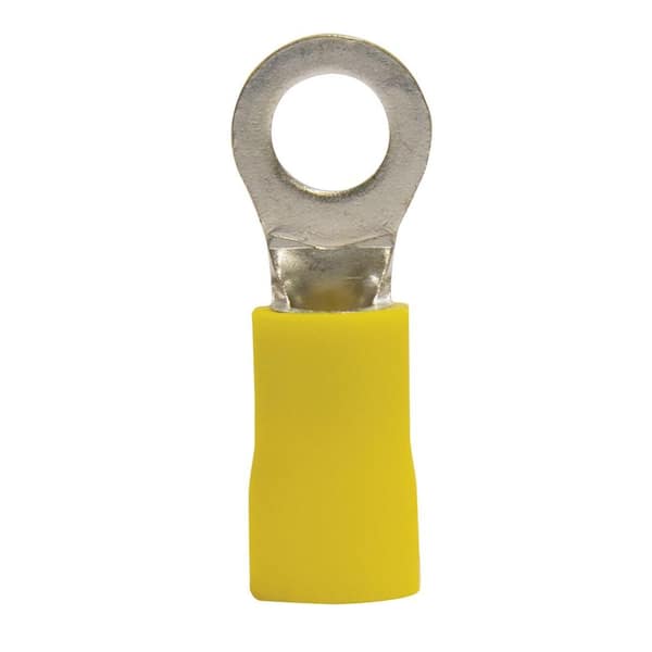 Gardner Bender 12 - 10 AWG #8 - 10 Stud Size Vinyl-Insulated Ring Terminals in Yellow (15-Pack)