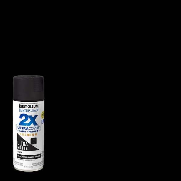 Rust-Oleum Painter's Touch 2X 12 Oz. Matte Black Ultra Cover General Purpose Spray Paint