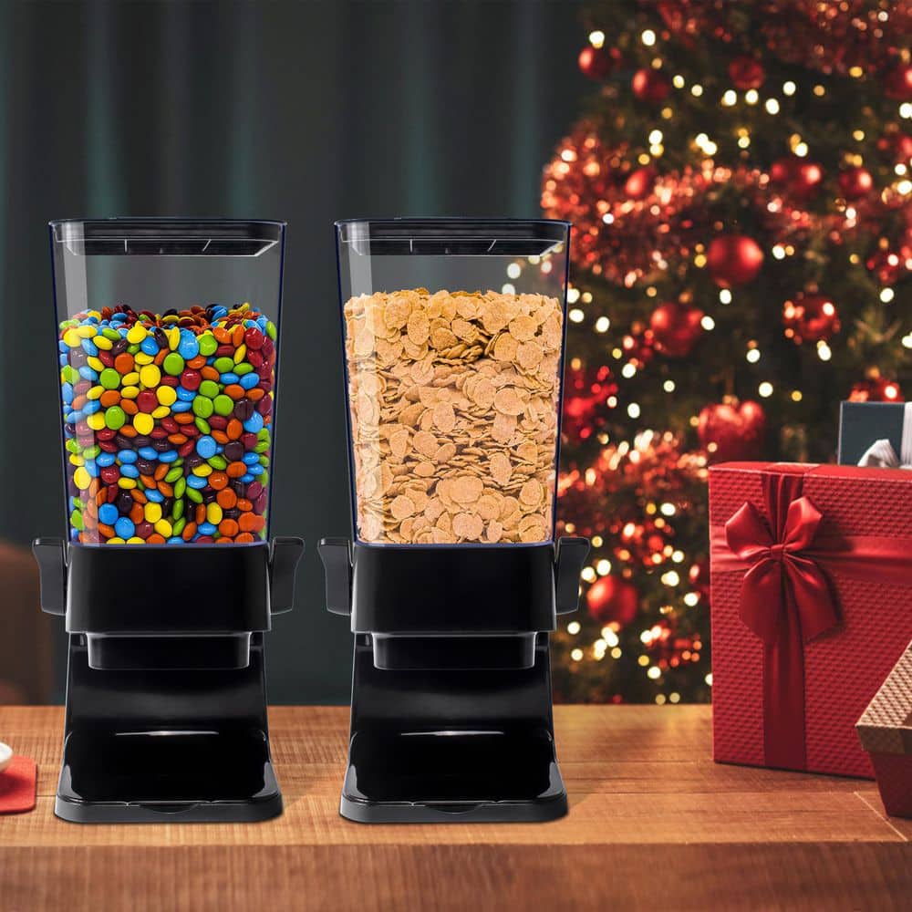 1-Piece White Cereal Dispenser Countertop, 5L Cereal Containers Storage Dispenser for Pantry, Dry Food Cereal Dispenser price history on PriceWatchPro