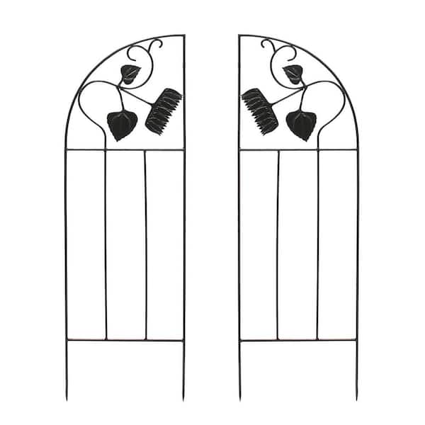 Achla Designs Achla Designs (Set of 2) Side Panels for Sunflower Trellis, 58 in. Tall, Black Powder Coat Finish