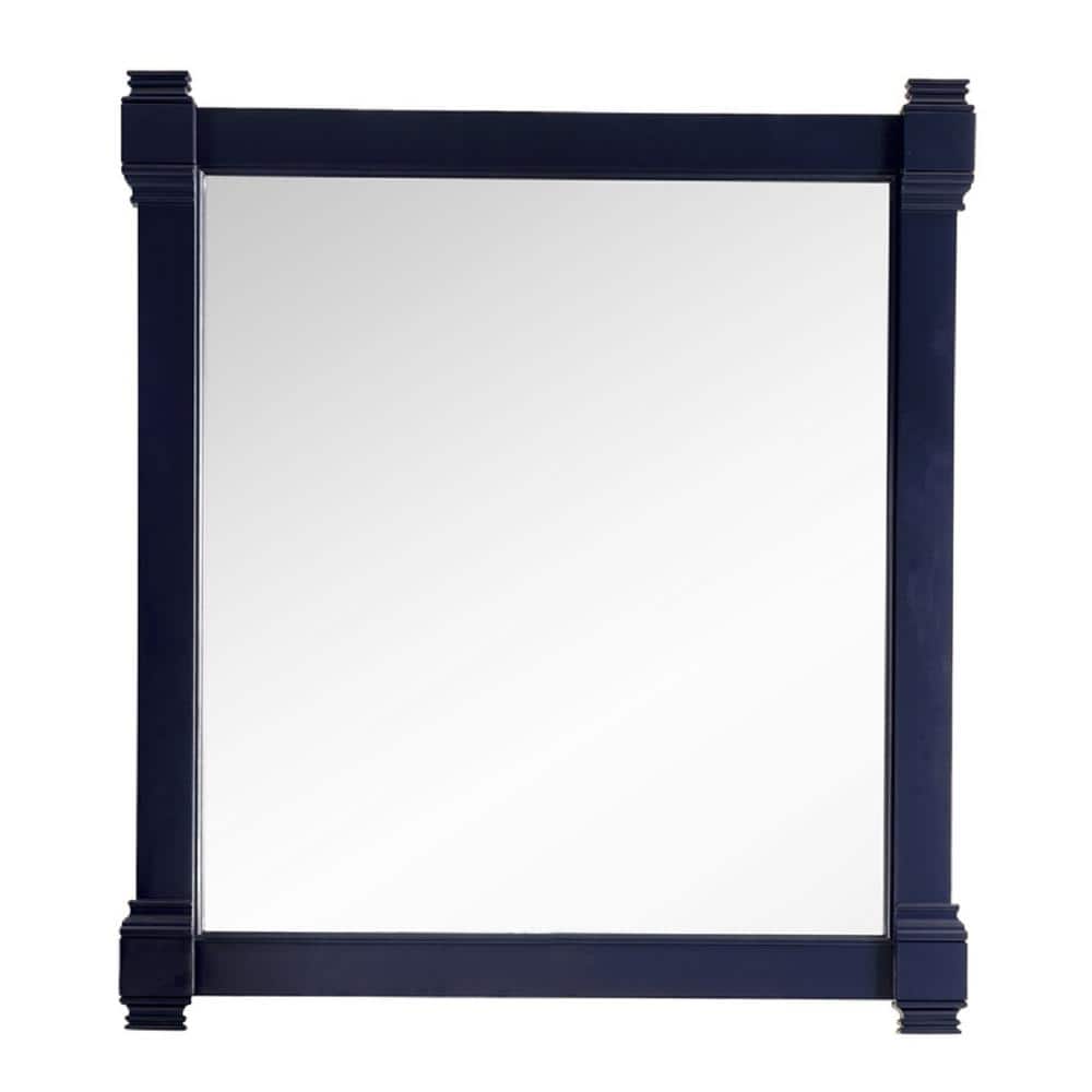 Brittany 35.1 in. W x 39.2 in. H Framed Square Wall Mirror in Victory Blue