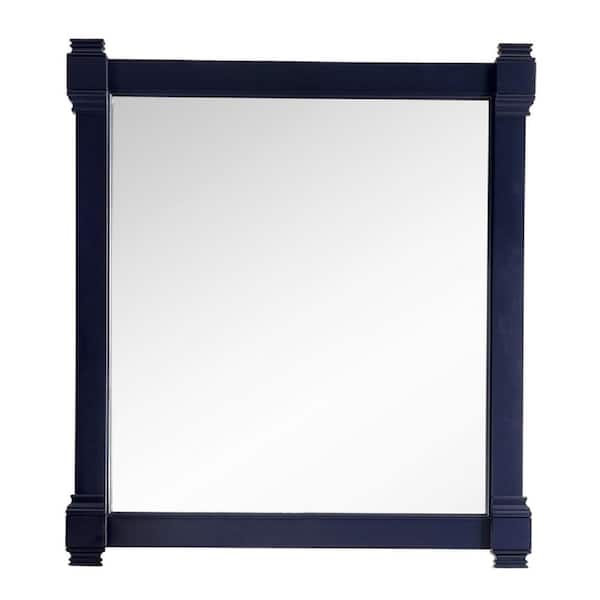 null Brittany 35.1 in. W x 39.2 in. H Framed Square Wall Mirror in Victory Blue