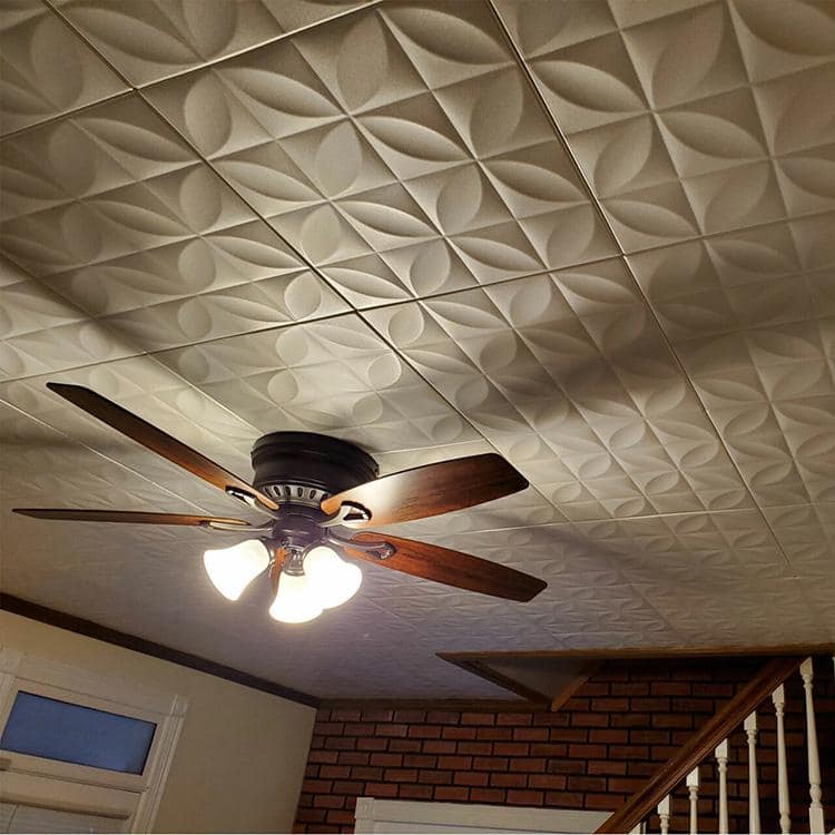 White Polystyrene Square Glue-up Ceiling Tile