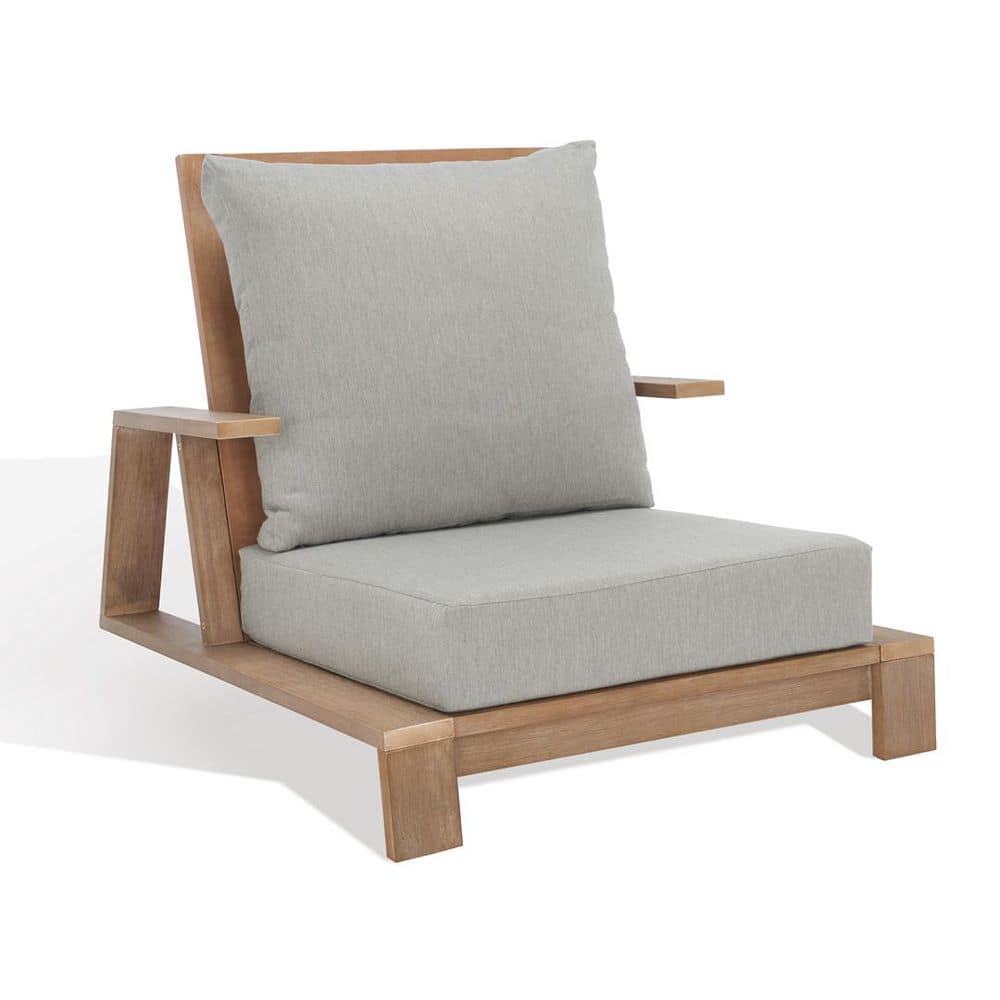 Lanai Eucalyptus Wood Outdoor Lounge Chair with Light Gray Cushion price history on PriceWatchPro