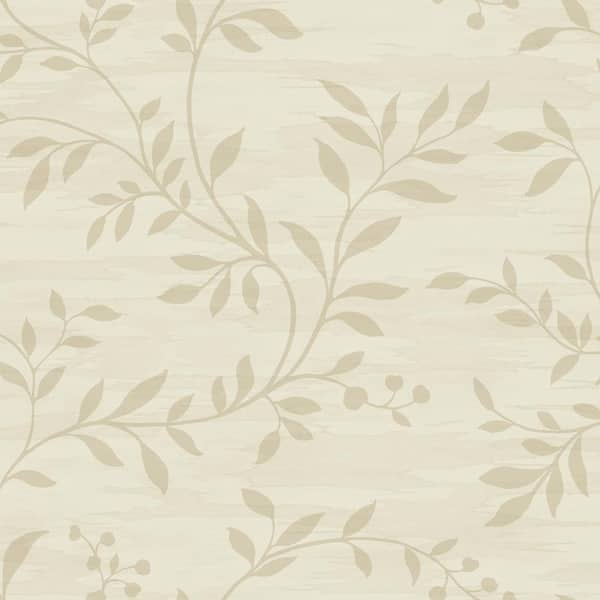 Couture Leaf Metallic Gold and Cream Paper Strippable Roll (Covers 60.75  sq. ft.)