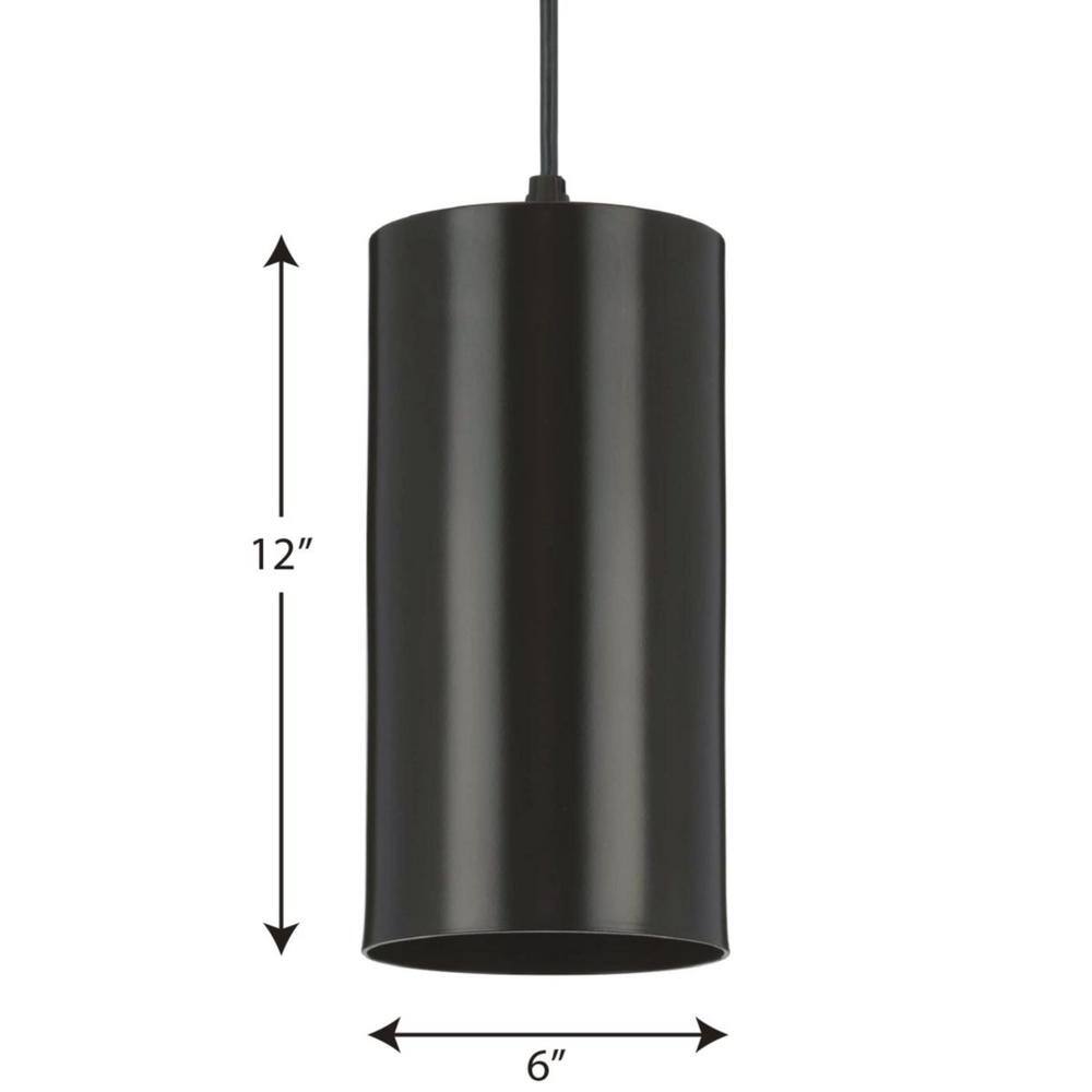 Antique Bronze 6" LED Outdoor Aluminum Cylinder Pendant Light