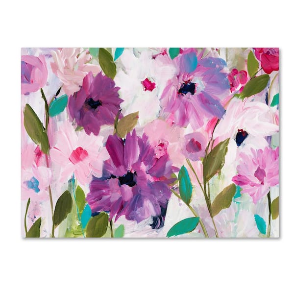 Trademark Fine Art 24 in. x 32 in. "Blossoming" by Carrie Schmitt Printed Canvas Wall Art