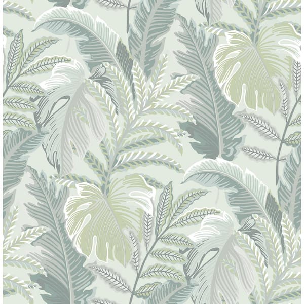 A-Street Prints Verdant Grey Botanical Paper Strippable Roll (Covers 56.4 sq. ft.)