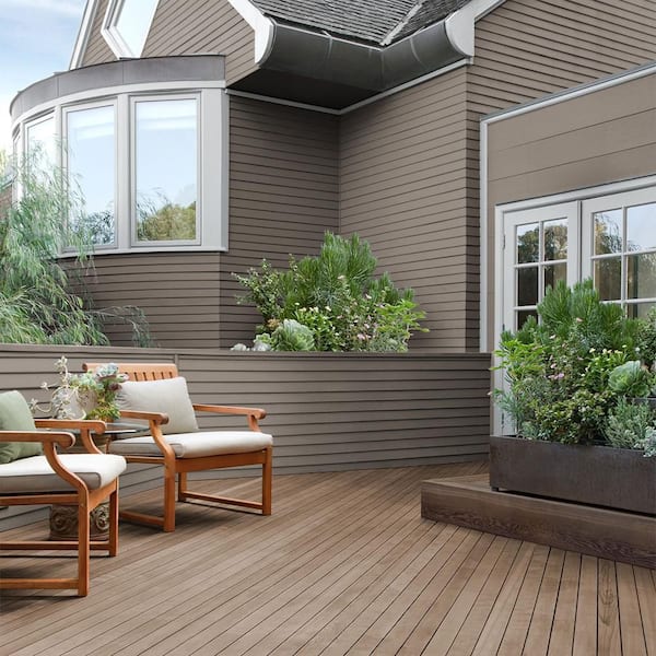 #SC-259 Aged Grey Solid Color House and Fence Exterior