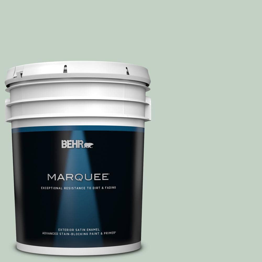 BEHR MARQUEE 5 gal. PPU1113 Frosted Jade Satin Enamel Exterior Paint